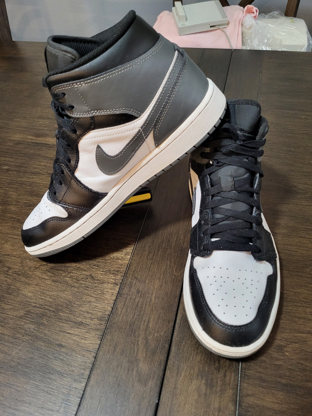 Air Jordan 1 High-Top Sneakers in Black & White